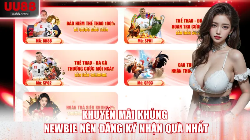 Khuyến mãi khủng newbie nên đăng ký nhận quà nhất