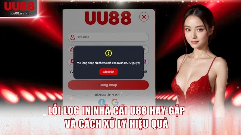 Lỗi log in nhà cái U88 hay gặp và cách xử lý hiệu quả